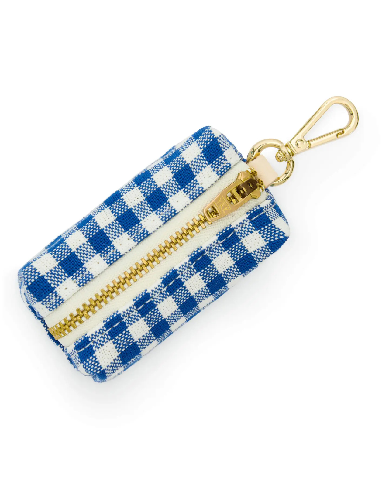 Lake Blue Gingham Waste Dog Bag Holder