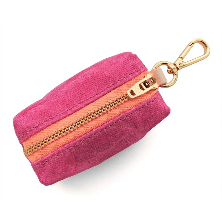 Hot Pink Waxed Canvas Waste Bag Dispenser