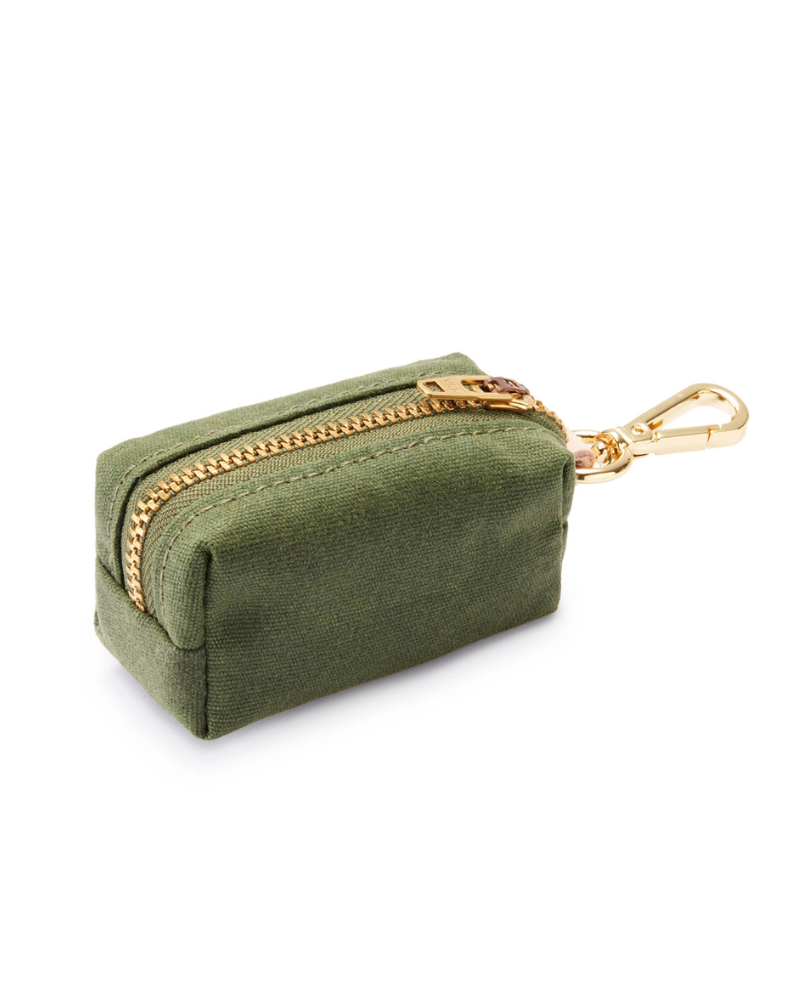 Olive Waxed Canvas Waste Bag Dispenser