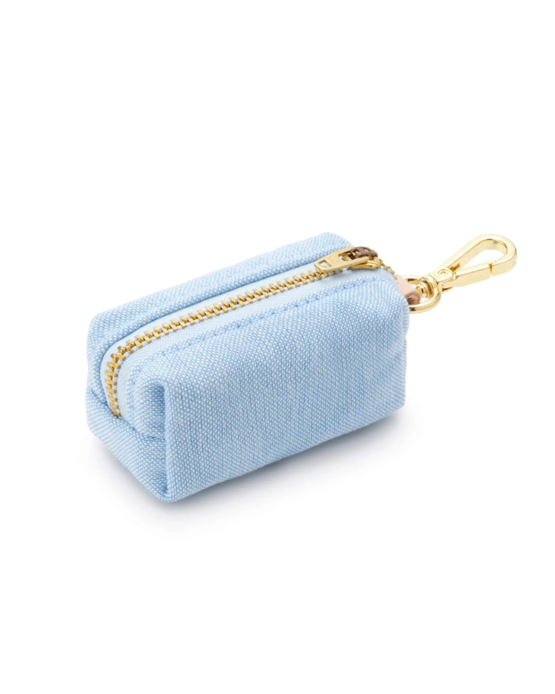 Blue Chambray Canvas Waste Bag Holder