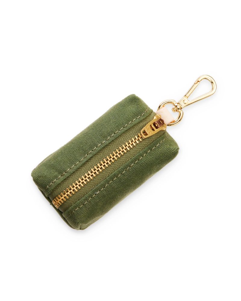 Olive Waxed Canvas Waste Bag Dispenser