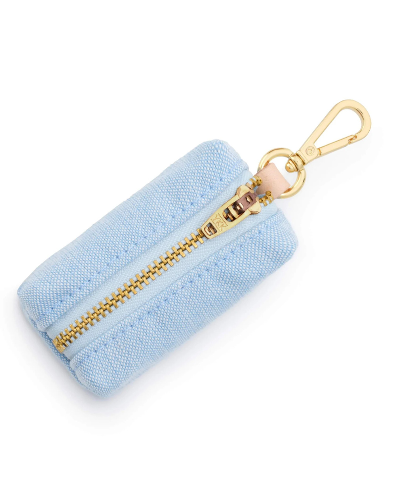 Blue Chambray Canvas Waste Bag Holder