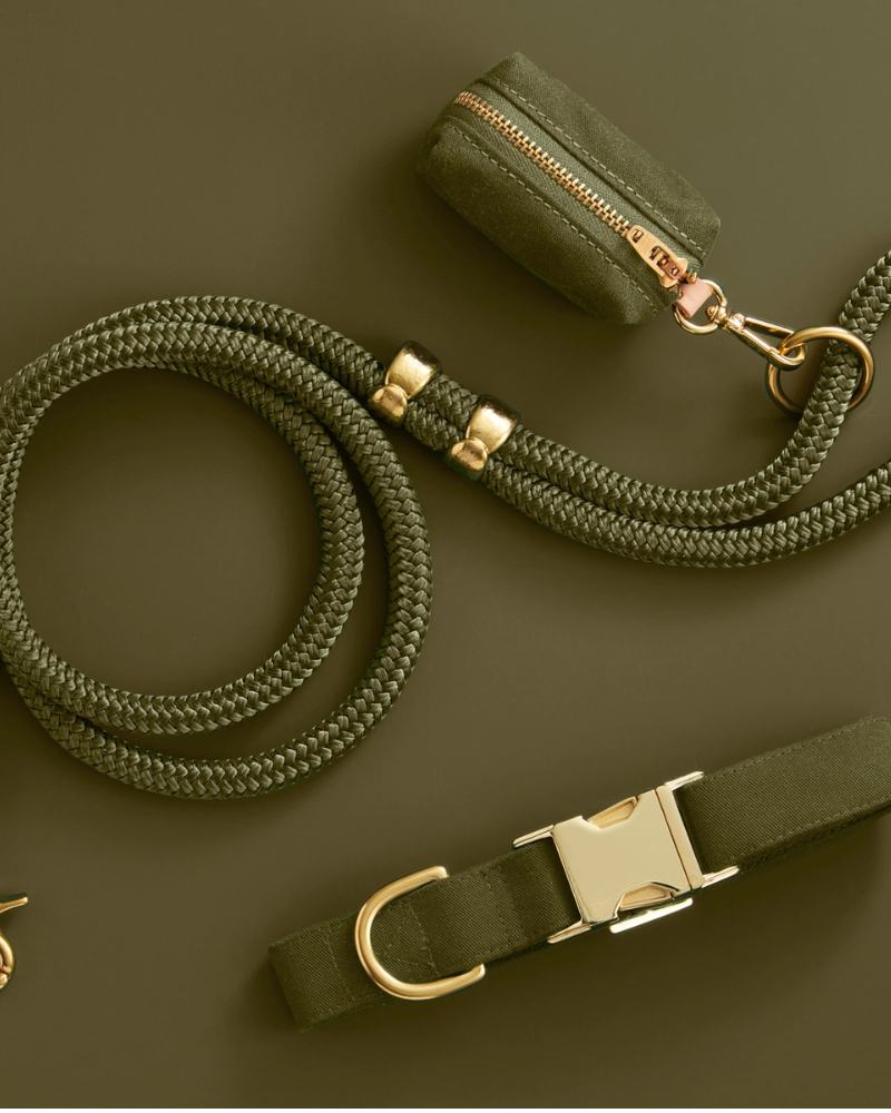 Olive Waxed Canvas Waste Bag Dispenser