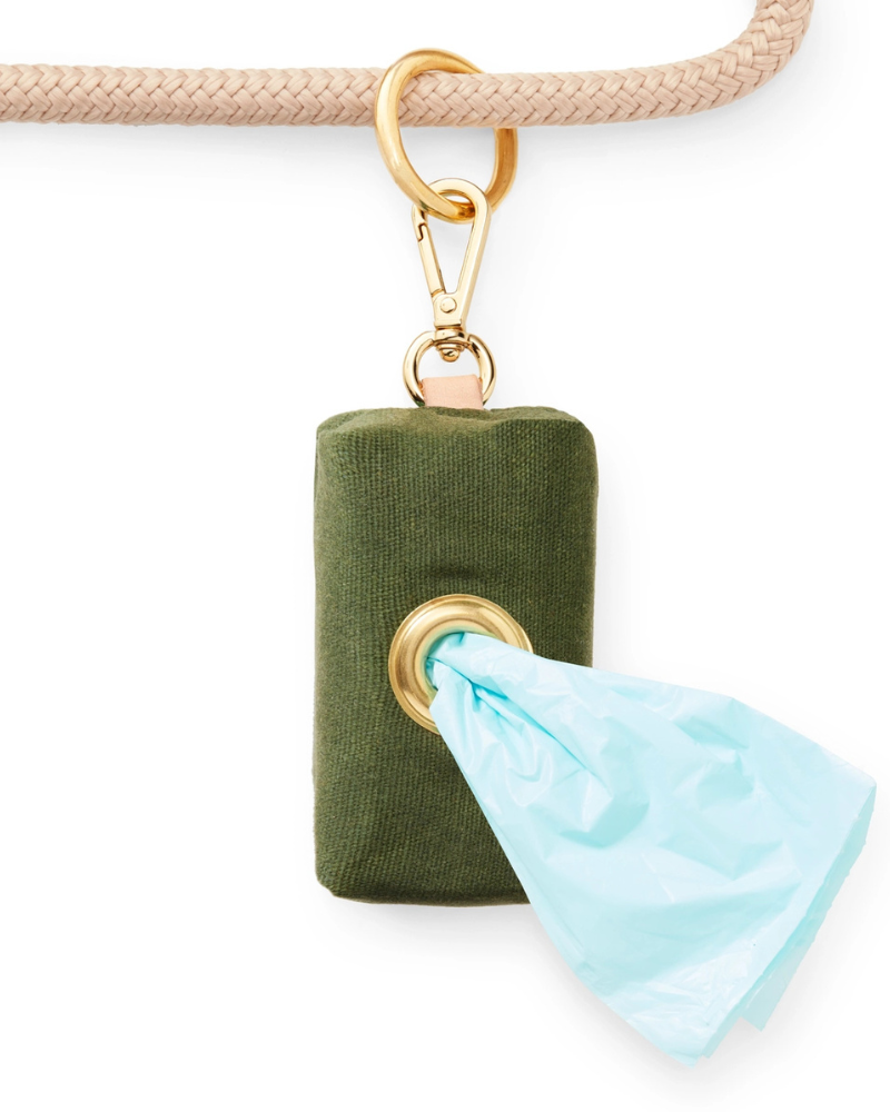 Olive Waxed Canvas Waste Bag Dispenser