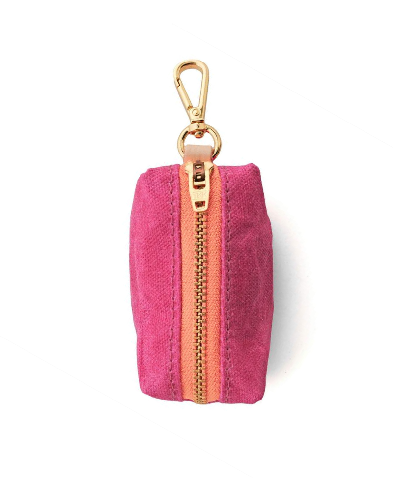Hot Pink Waxed Canvas Waste Bag Dispenser
