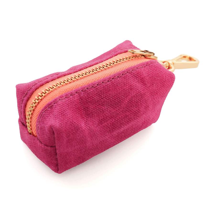 Hot Pink Waxed Canvas Waste Bag Dispenser